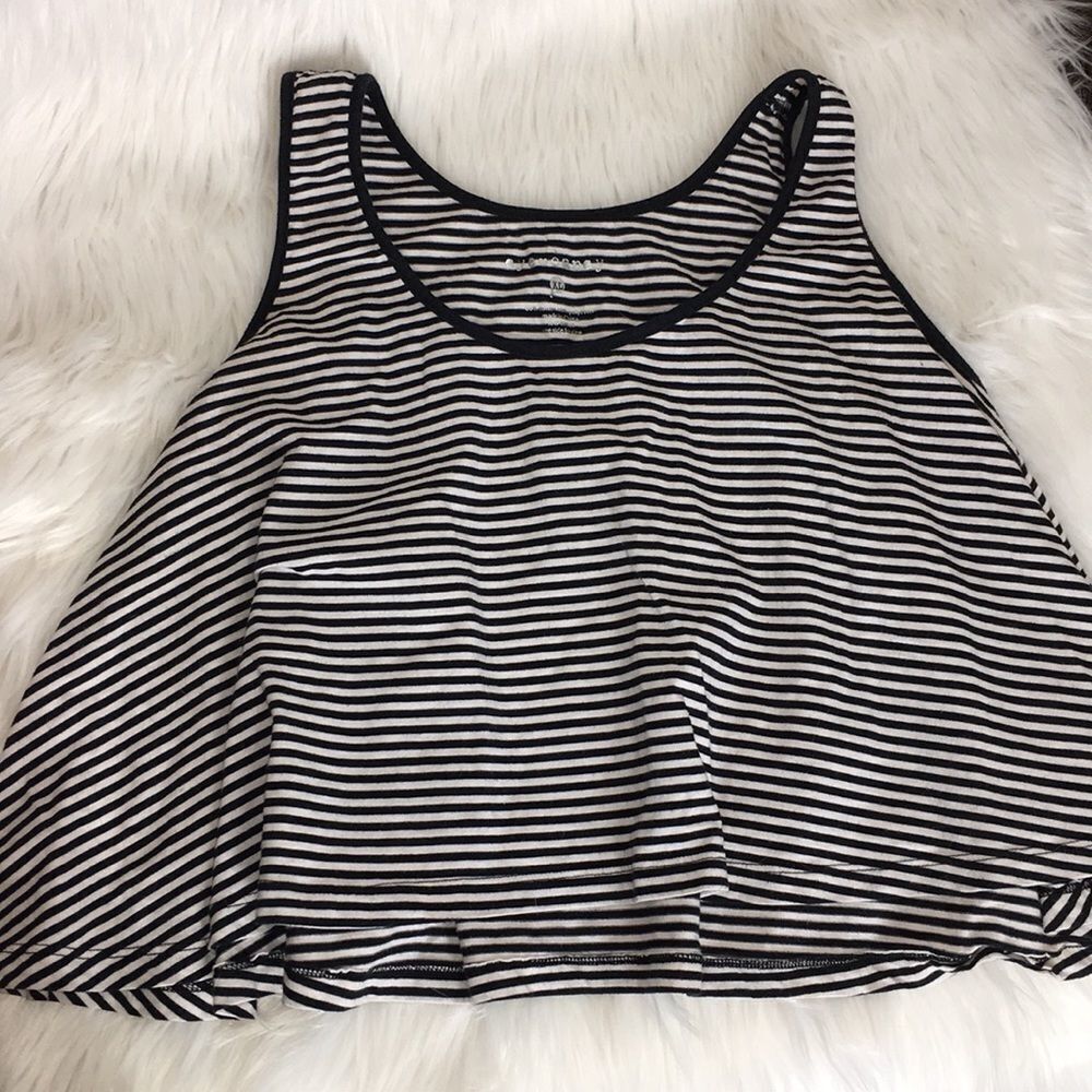 Eye Candy - Stripped Cropped Tank Top sz XL